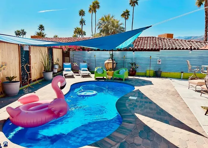 The Flamingo Palms Private 1Bd 1Ba Unit In Duplex Villa Palm Springs